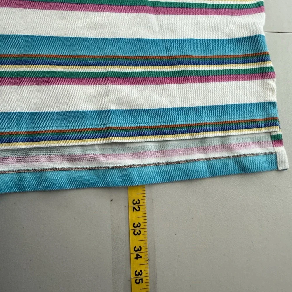 VTG Polo‎ Ralph Lauren Polo Shirt Mens S Pastel Stripes Blue Pony Preppy 90s Y2k